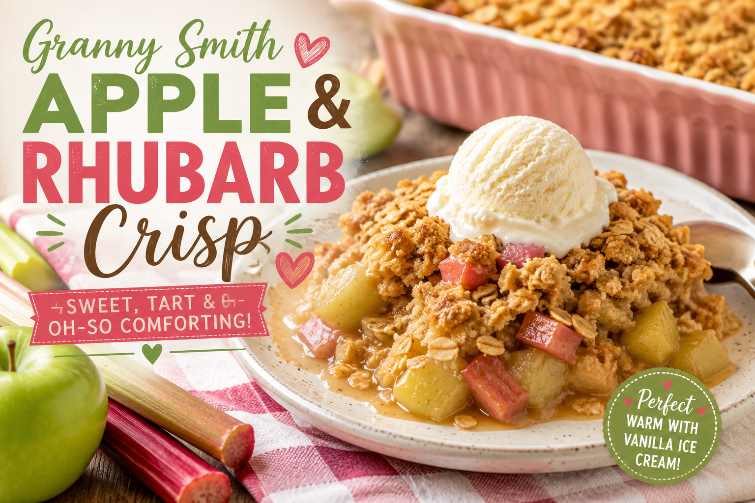 apple rubarb crisp recipe